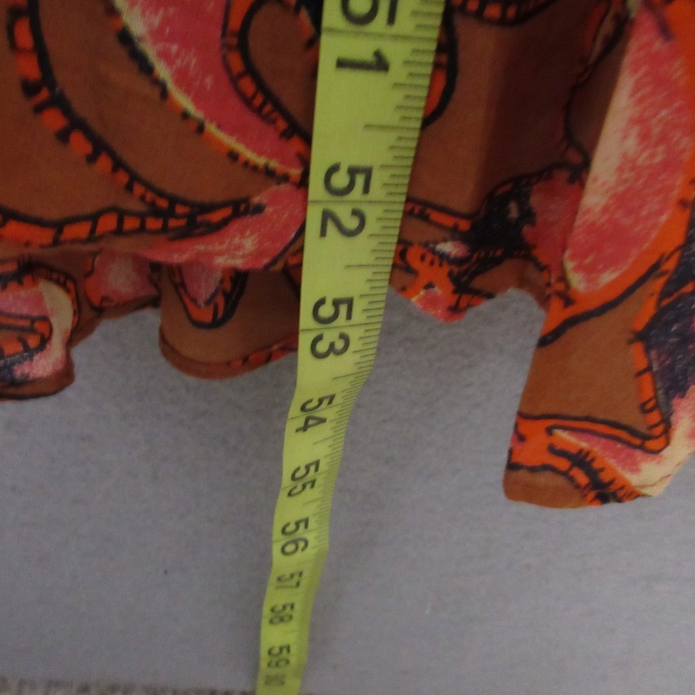 ALC Dress Plus 14 Lucia Floral Midi Smocked‎ Rust Color Ruched A Line Wedding - Picture 9 of 12